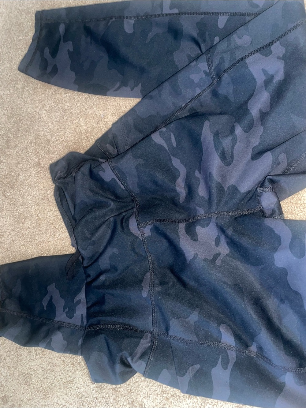 Black/Charcoal Camouflage Active Leggings